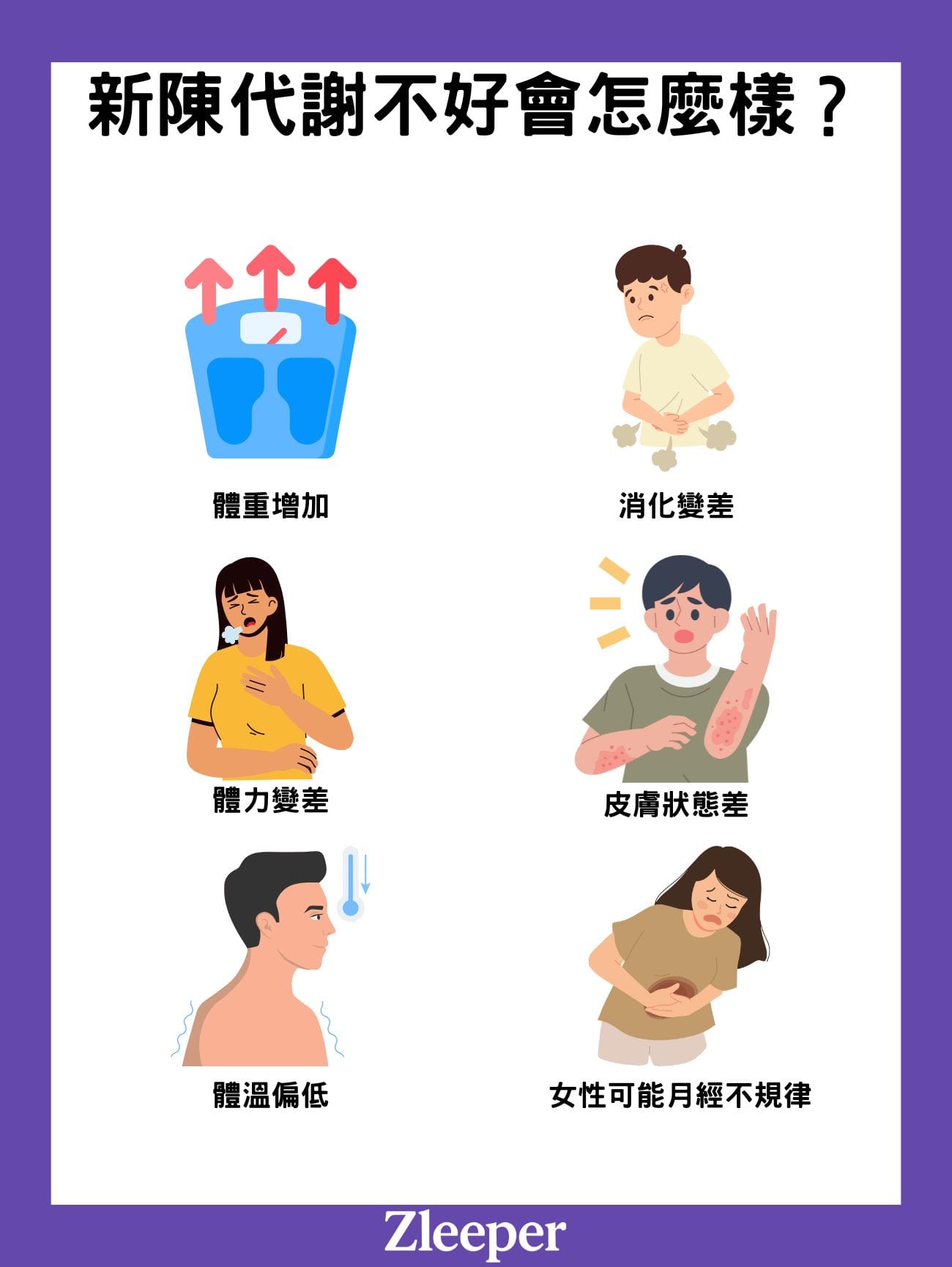 新陳代謝不好會怎麼樣?